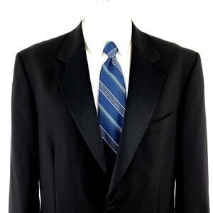 Cricketeer Wool‎ 1 Felt Button Tuxedo Jacket 40R Black